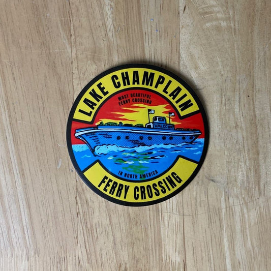 Lake Champlain Vermont New York Ferry Sticker - Travel Decal Sticker Reproduction