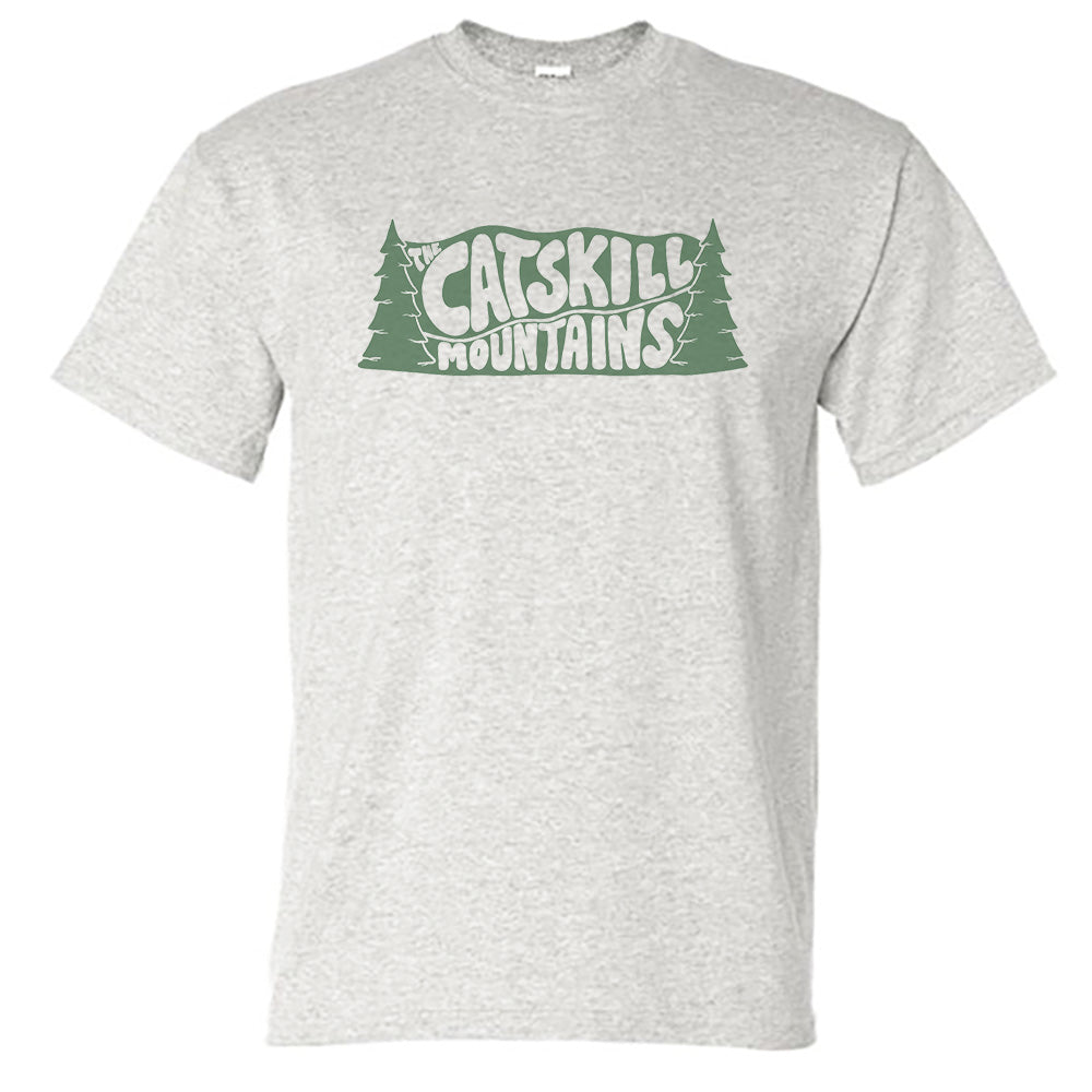 Catskills New York Vintage Style Hand Lettered Look Unisex Tee Shirt