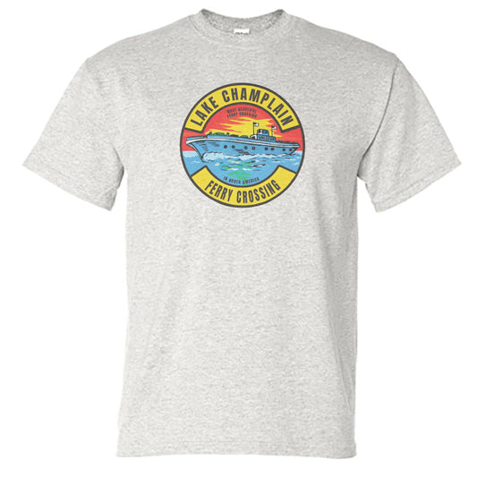 Lake Champlain Tee Shirt - Vermont and Upstate New York - Travel Decal Repro