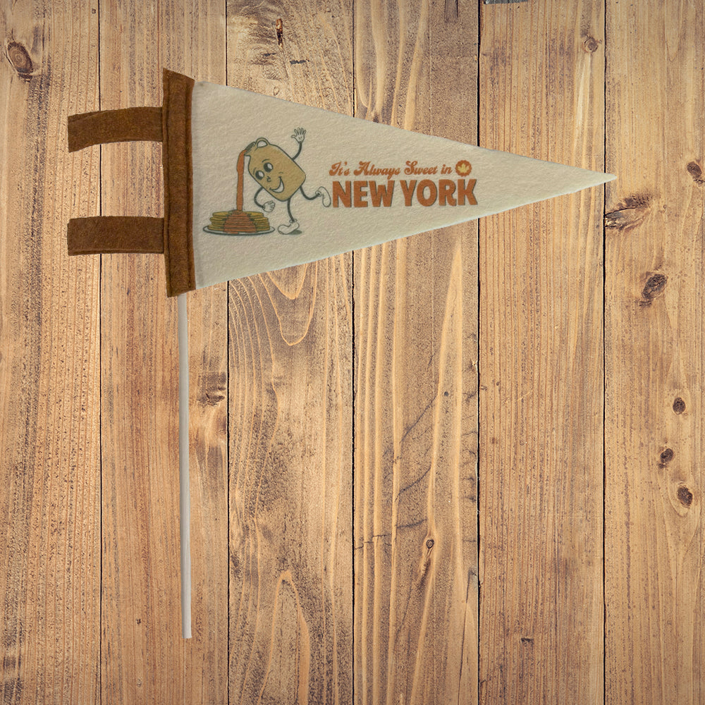 New York Maple Syrup Themed Mini-Pennant - NY Maple Food Souvenir and Gift