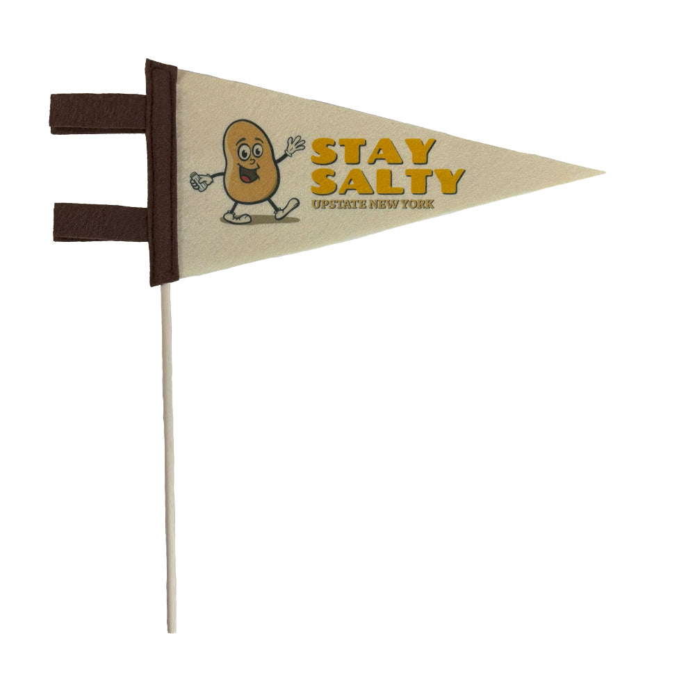 Salt Potato Upstate NY Themed Mini-Pennant - Fun Upstate NY Souvenir and Gift