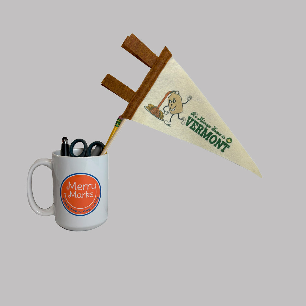 Vermont Maple Syrup Themed Mini-Pennant - Fun VT Souvenir and Gift