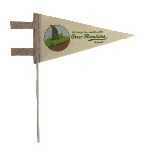 Vermont Hiking Themed Mini-Pennant - Fun VT Souvenir and Gift