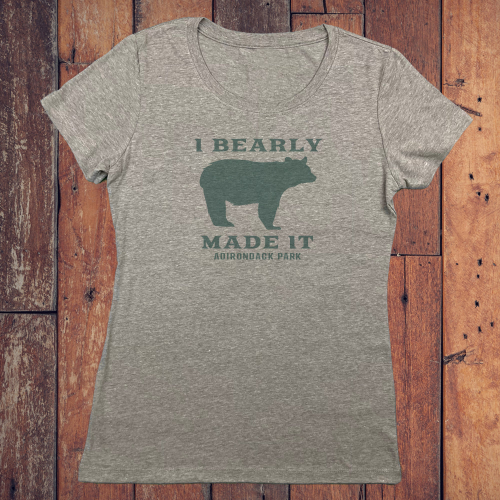 I Bearly Made It Adirondack Park Vintage Style Faded Women's Tee Shirt